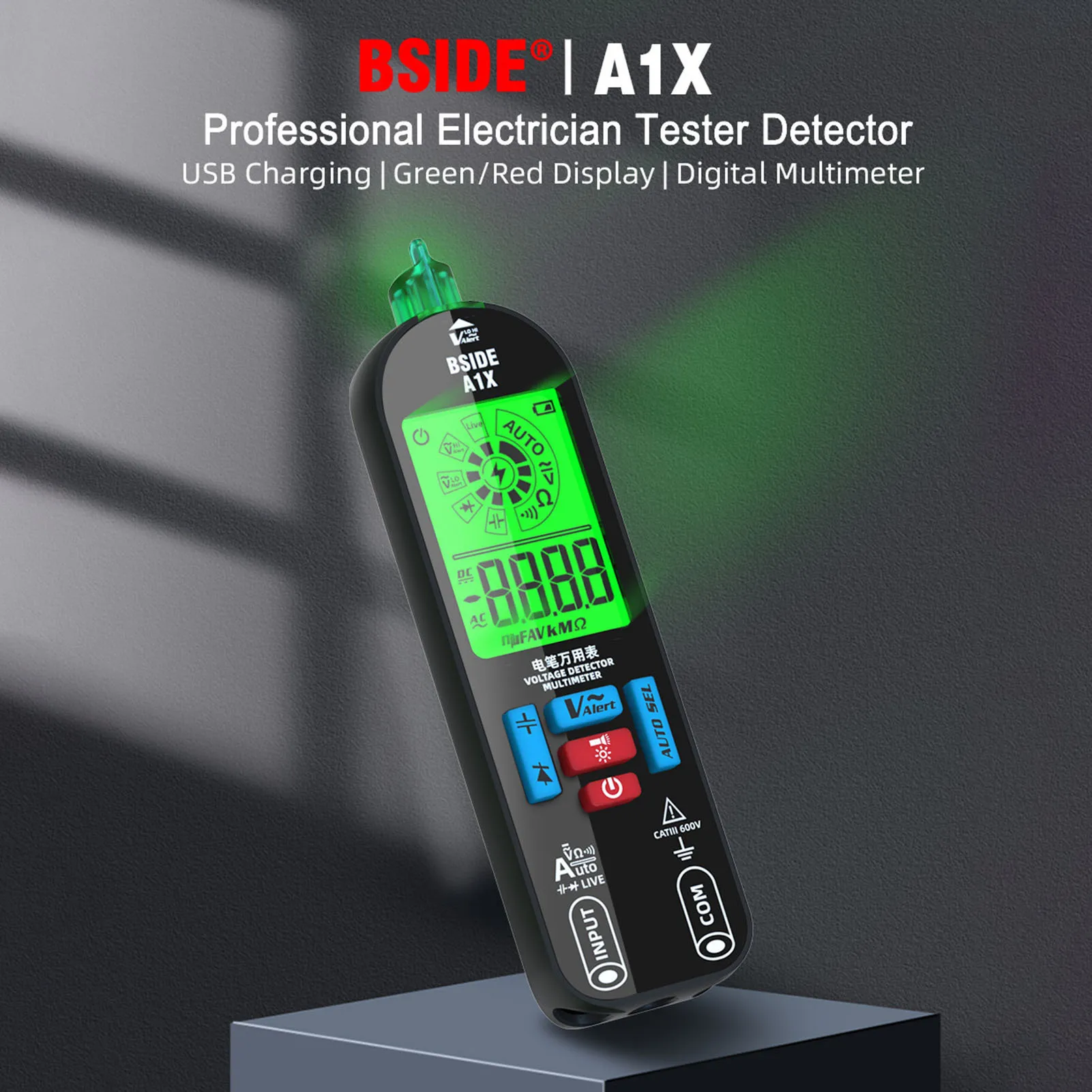 

Intelligent Digital Meter Multimeter DC AC Voltmeter Auto Ranging Tester for Non-Contact Voltage Detection