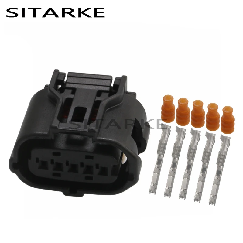 5 Pin 6189-1046 Car Connector Female TS MAF Sensor Air Flow Meter Socket Plug With Terminal For Toyota DJ7052Y-0.6-21