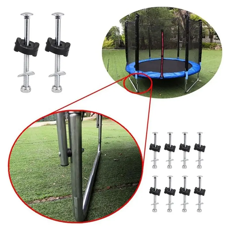HOTB72A 12 Pcs Trampoline Screws Trampoline Replacement Parts Trampolines Bolts And Nuts Set Trampoline Accessories