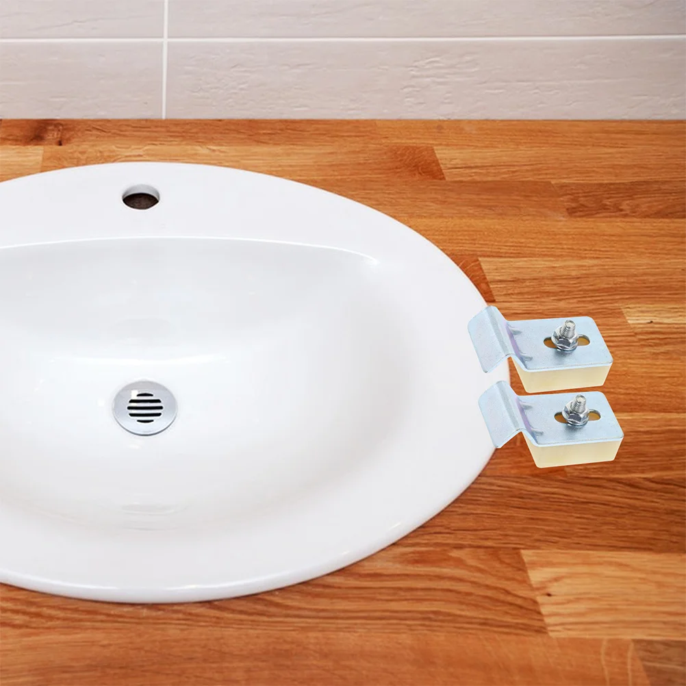 

6Pcs Under Counter Sink Mounting Kit Secure Stable Support Brackets Kitchen Bathroom Clips Bathroom Sink Bracket