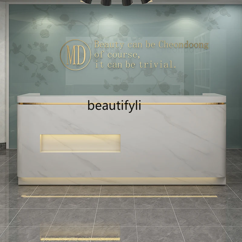 Beauty salon Bar counter Curved counter Clothing store checkout page Company front desk Reception desk