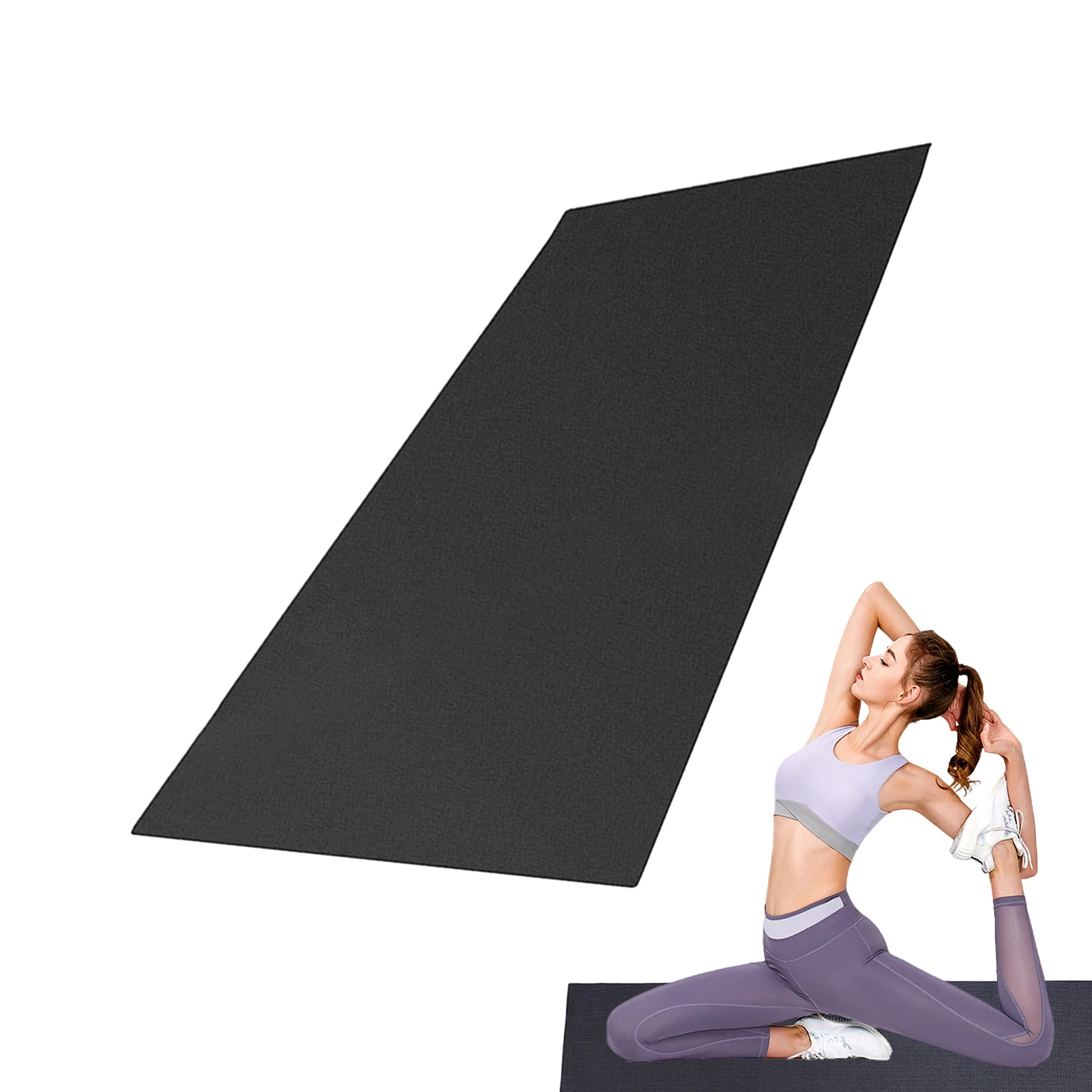 

High-Density 4mm Thick Treadmill Floor Mat, 47x24in Non-Slip Protector Exercise Bike Mat for Home Gym & Hardwood Floors