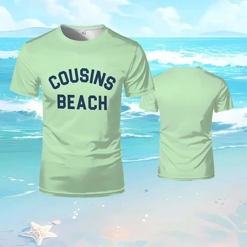 

I Become Beautiful Summer TV Series Theme Cousin Beach Print T-shirt Street Casual Short Sleeve Unisex Fashion Round Neck Top