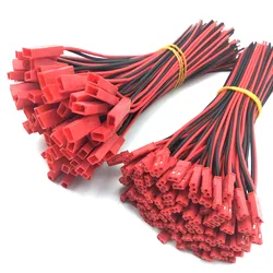 20Pairs JST 2.54mm Pitch 2P Connector Plug Cable Male+Female 10CM/15CM Long 22AWG For RC Battery