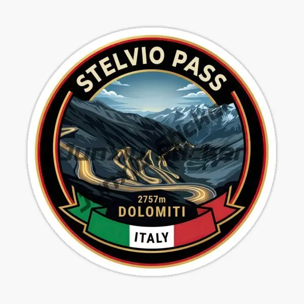 STELVIO PASS ITALIA Car Stickers Decorate Cars Rooms Wardrobes Desks Computer Bicycle Vinyl Self-adhesive Decals - view 5