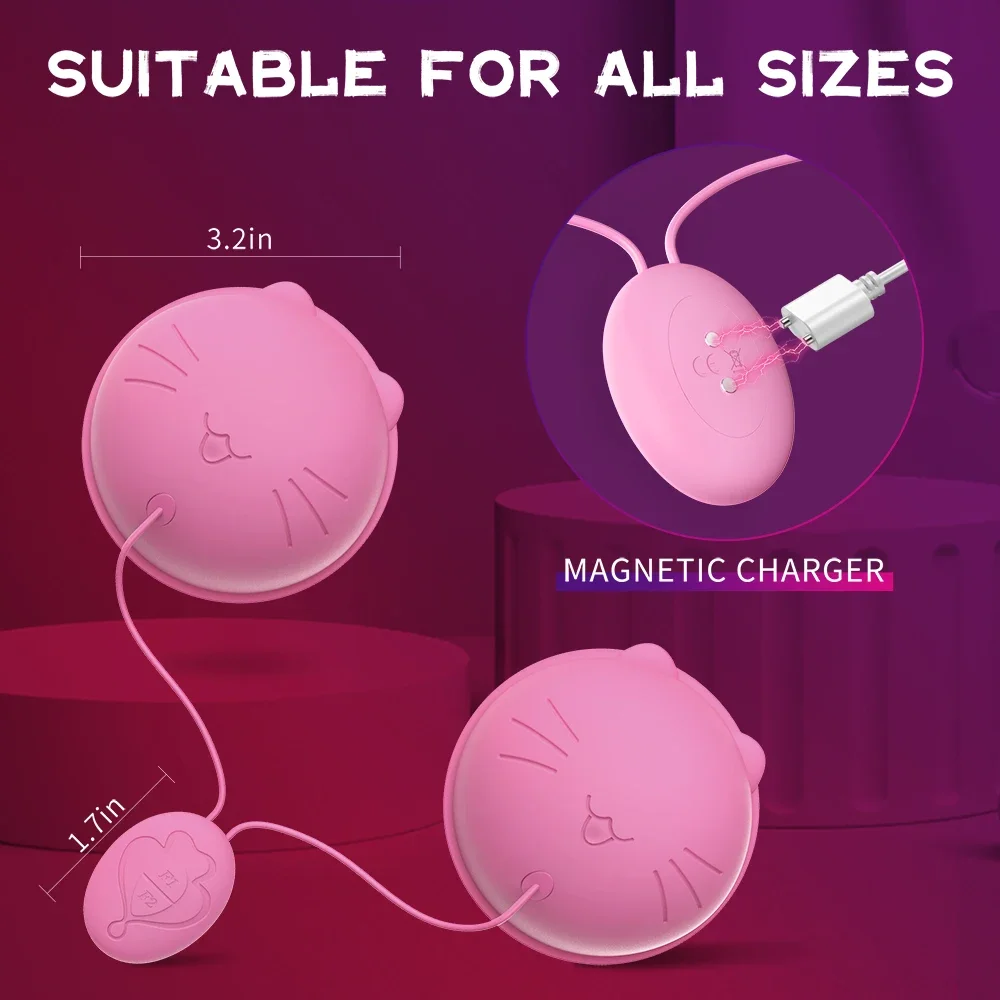 Nipple Vibrator Sex Toys for Women Nipple Clamps Sucking Stimulator Massager with 10 Powerful Modes adult toy breast stimulator