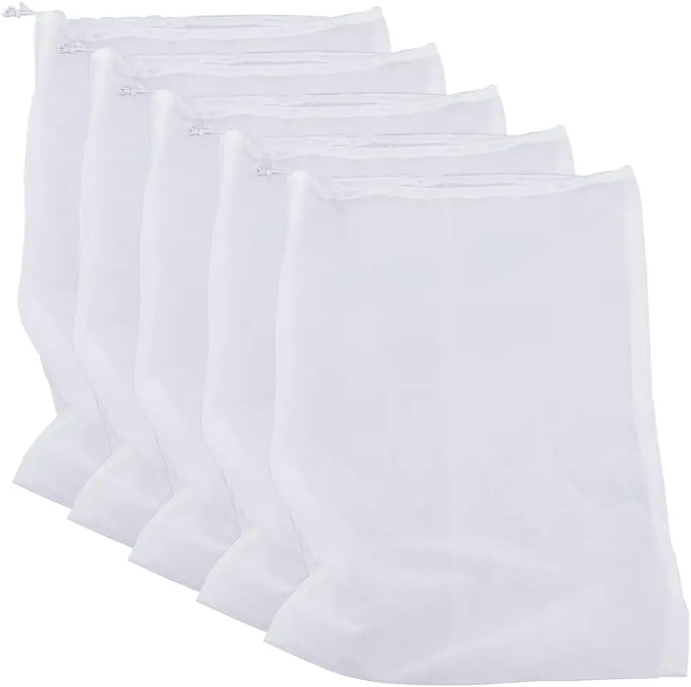 

75 Micron Nylon Straining Bag Fine Mesh Food Strainer Bag, Multi Purpose Filter Bag for Nut Milk, Juice, Cold Brew, Home