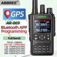 ABBREE AR-869 Walkie Talkie Full Band GPS Wireless Bluetooth Programming Frequency Type-C Long Range Amateur FM Radio For Travel