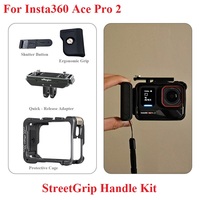 StreetGrip Handle Kit AMAGISN Magnetic Quick Release Mount Metal Cage For Insta360 Ace Pro Sport Camera Accessories