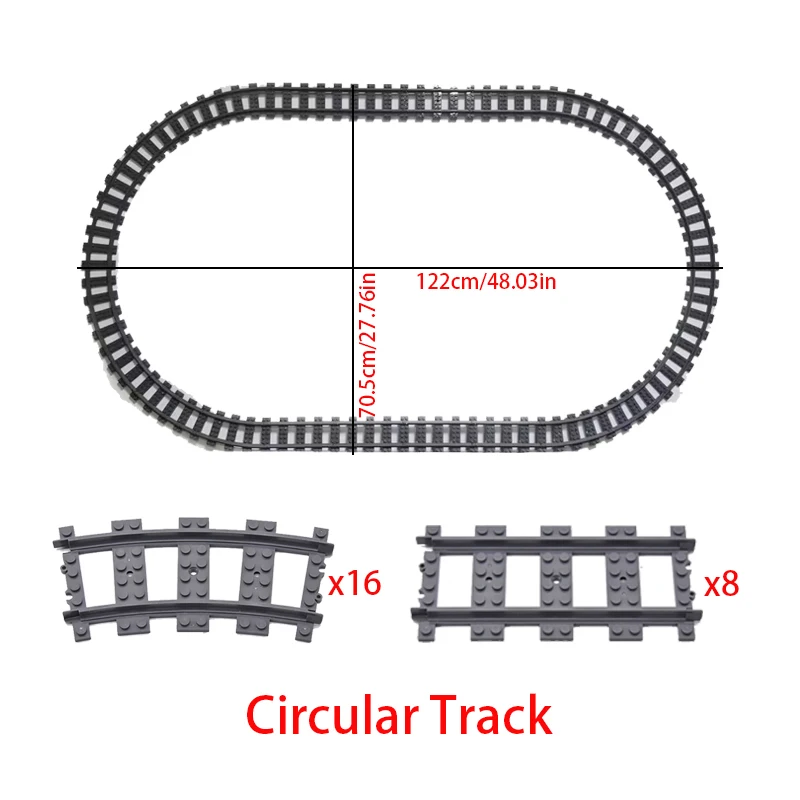 Stadt Züge DIY Bausteine Gerade Gebogene Schiene Ziegel Teile Brücke Tunnel Modell Weiche Flexible Kreuz Gleise Eisenbahn MOC Spielzeug