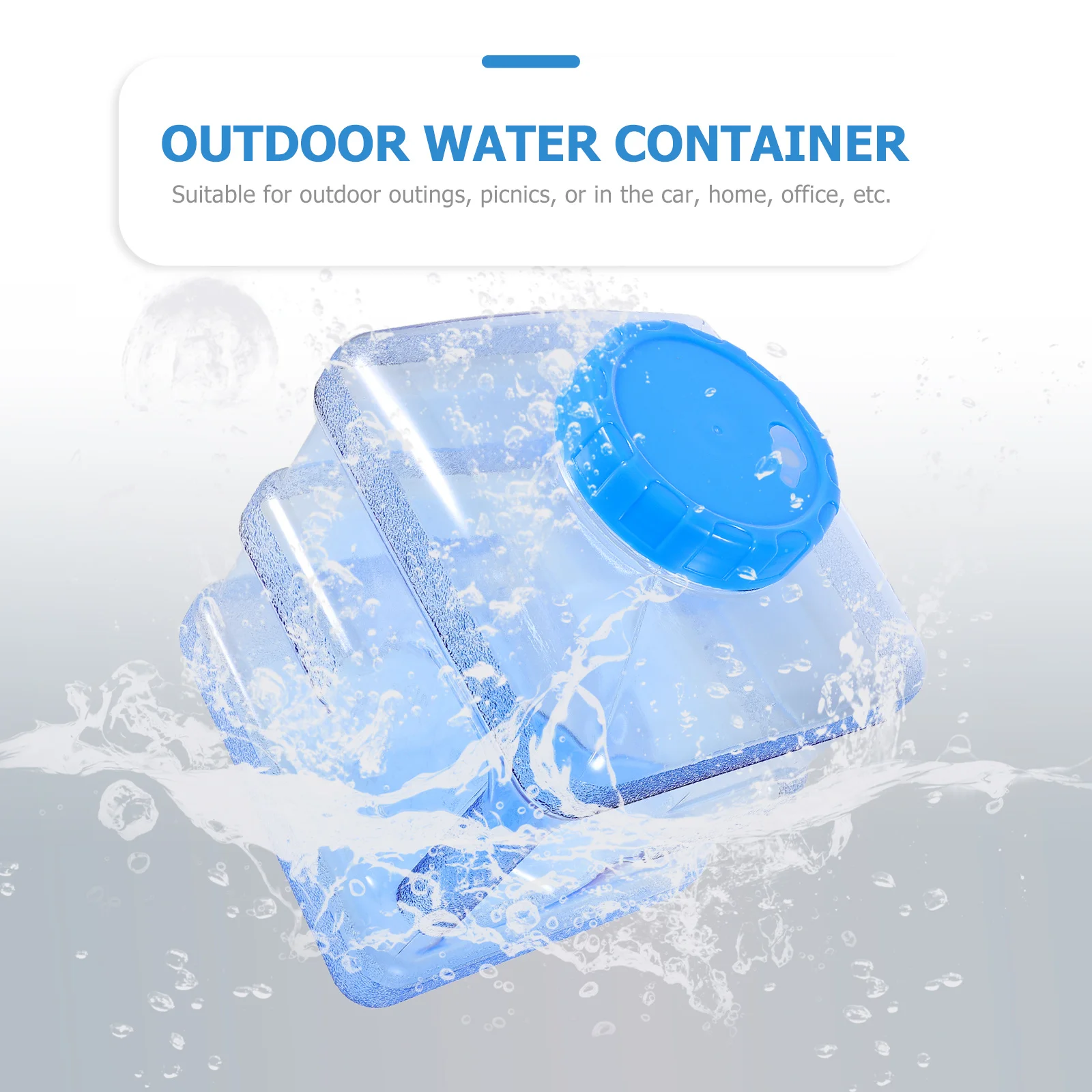 

7.5L Portable Water Bucket Durable Lightweight Handheld Large Water Container for Outdoor Camping Hiking Camping Supply