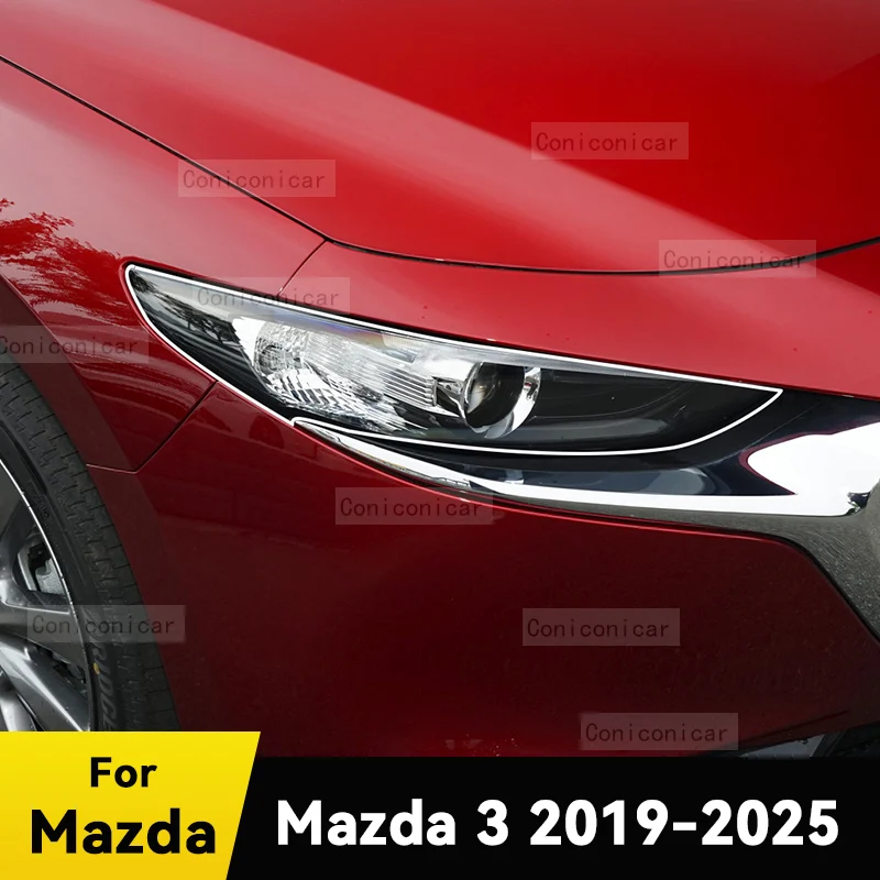 

Для MAZDA 3 2019-2025 автомобильные фары защитная пленка передний светильник прозрачный ТПУ аксессуары для фар наклейка