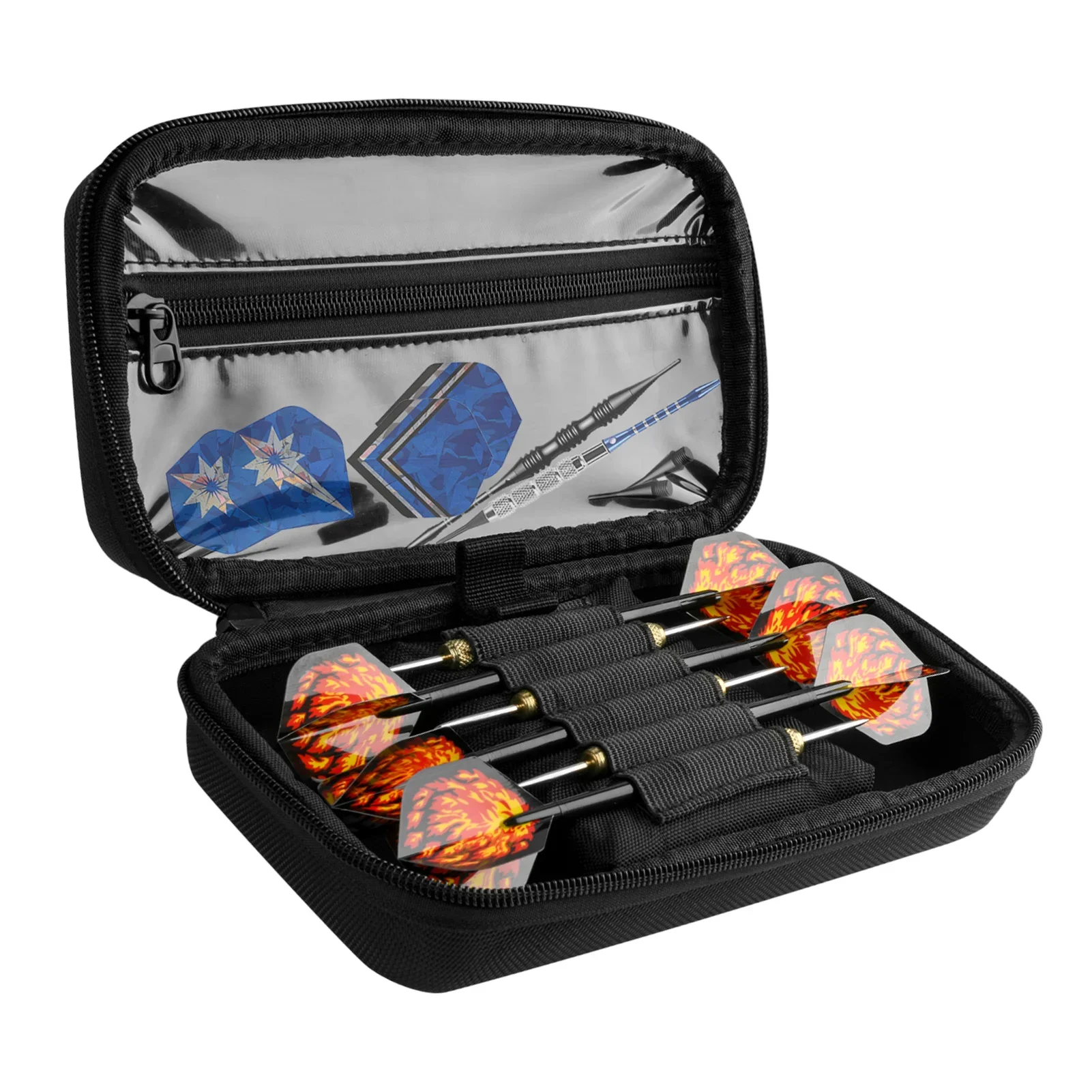 Dart Carrying Cases Darts Protective Case Darts Organizer with 6 Elastic Bands Multipurpose Dart Storage Holder Carrying Bag