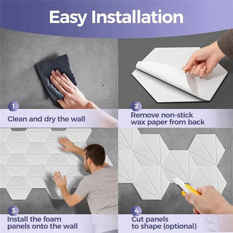 

16 Pcs Acoustic Foam Panels 12X10x6x0.4 Inch,Self Adhesive Sound Proof Foam Wall Panels,For Acoustic Treatment (White)