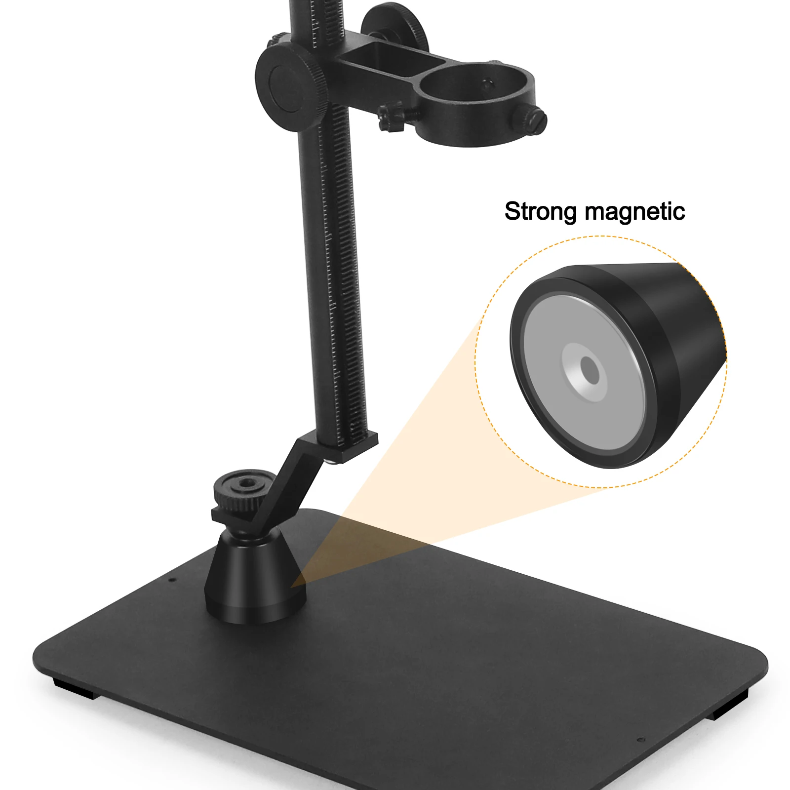 NEWACALOX Universal Adjustable Digital Microscope Holder Magnifier Camera Up and Down with Large Base Desktop Support Bracket