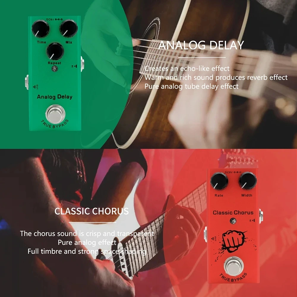 Electric Guitar Pedal Overdrive/ Distortion/Chorus/Delay/Tremolo Delay Looper Reverb True Bypass for Versatile Tones view 5
