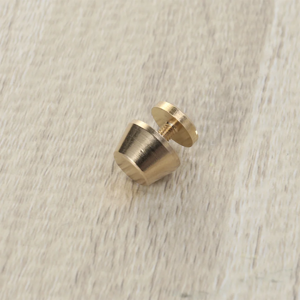 

10Pcs Bag Bottom Nails Fine Copper Screw Nail Tower Head Studs Durable Accessories for DIY Craft Making