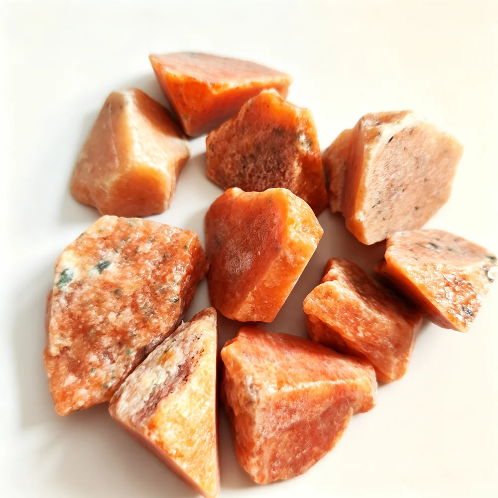 Natural Rough Orange Sunstone Healing Crystal Diffuser Stone Home Decor Mineral Specimen for Jewelry Making Chakra Meditation
