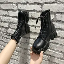 New Thick-soled Genuine Leather Women's Boots Fashion Zipper Convenient Short Boots Autumn Winter Warm Casual Women's Work Boots