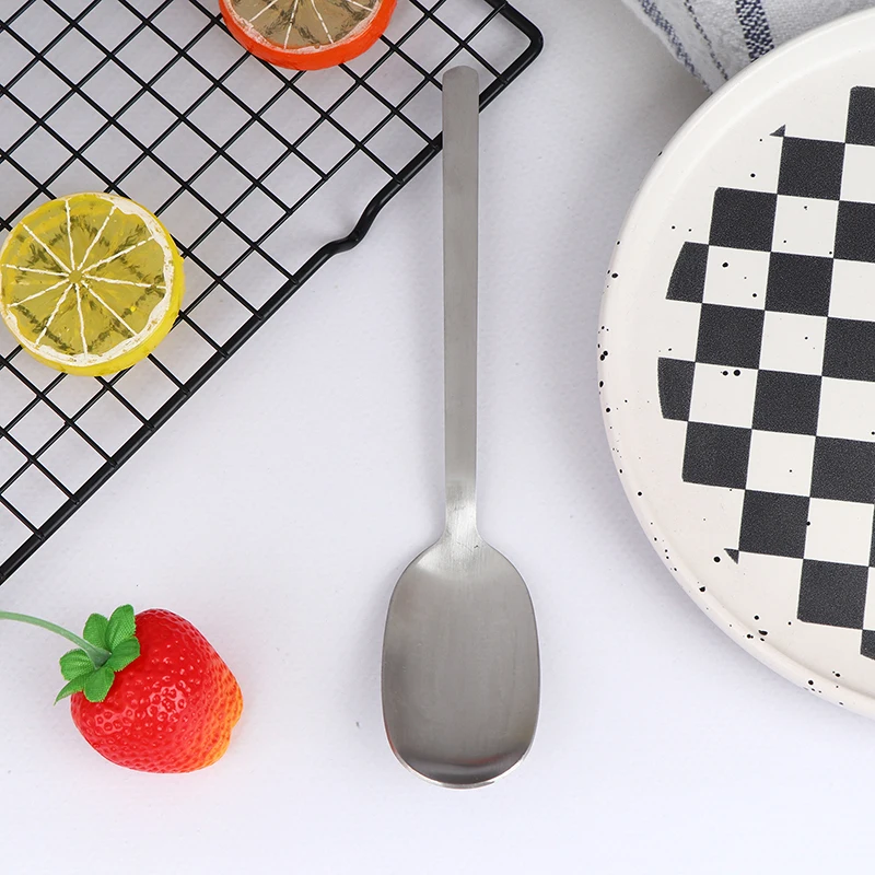 Hot Sale 410 Stainless Steel Spoon Long Handle Western Dining Teaspoon Coffee Dessert Spoons Silver Restaurant Tableware