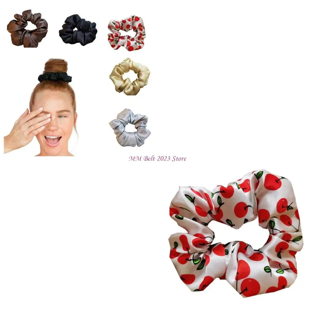 

49ME Comfortable Soft Silk Hair Scrunchie Elastic Hairband for Women Hairstyling Tool