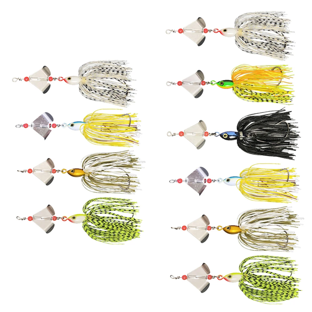 Fishing Spinner Lures Fishing Bait 18.5g Bionic Lures Attractive Buzzbait Wobbler Chatterbait For Bass Catfish Mackerel 4/6pcs