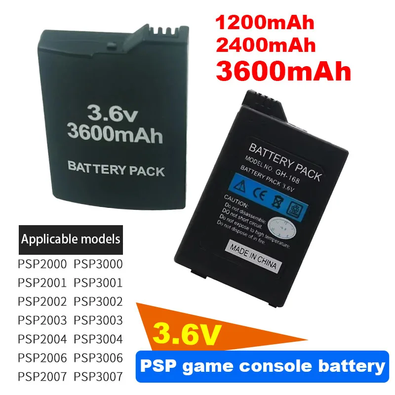 

3.6V 3600mAh Built-in Battery for Sony PS Lite PSP 2th PSP-2000 PSP-3000 PSP-3004 Gaming Consoles Rechargeable Host Batteries