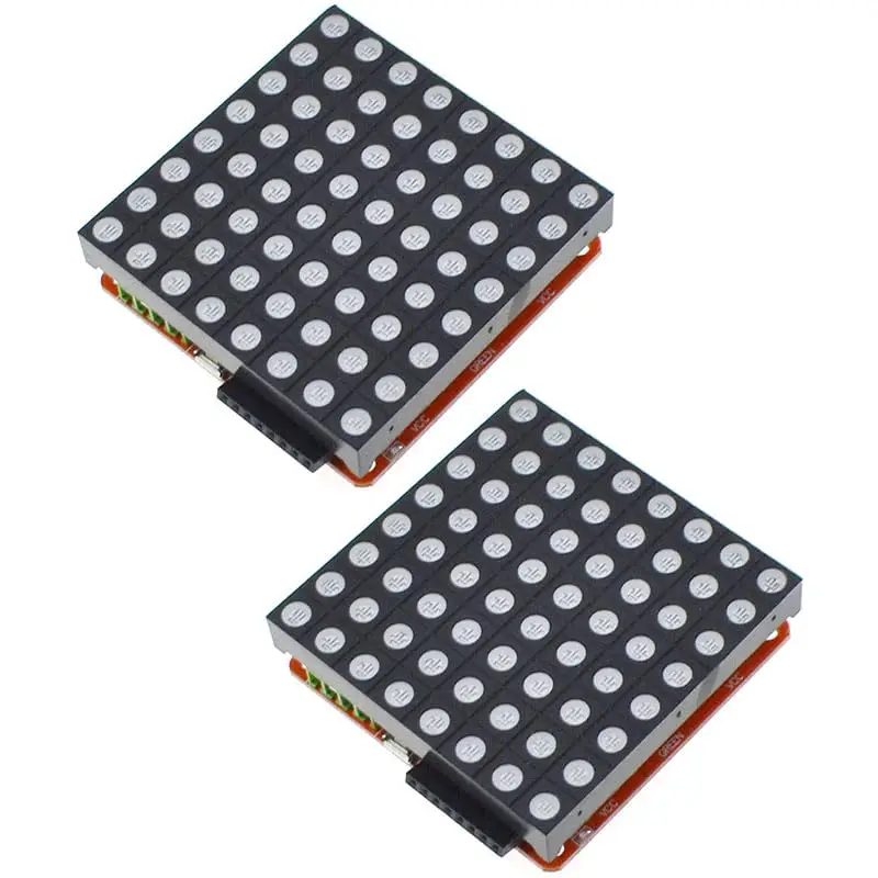 

2Pcs LED Full Color Dot Matrix RGB LED Display Screen Board 8 * 8 8x8 Dot Matrix Module for Raspberry 8x8 RPI-RGB-LED-Matrix