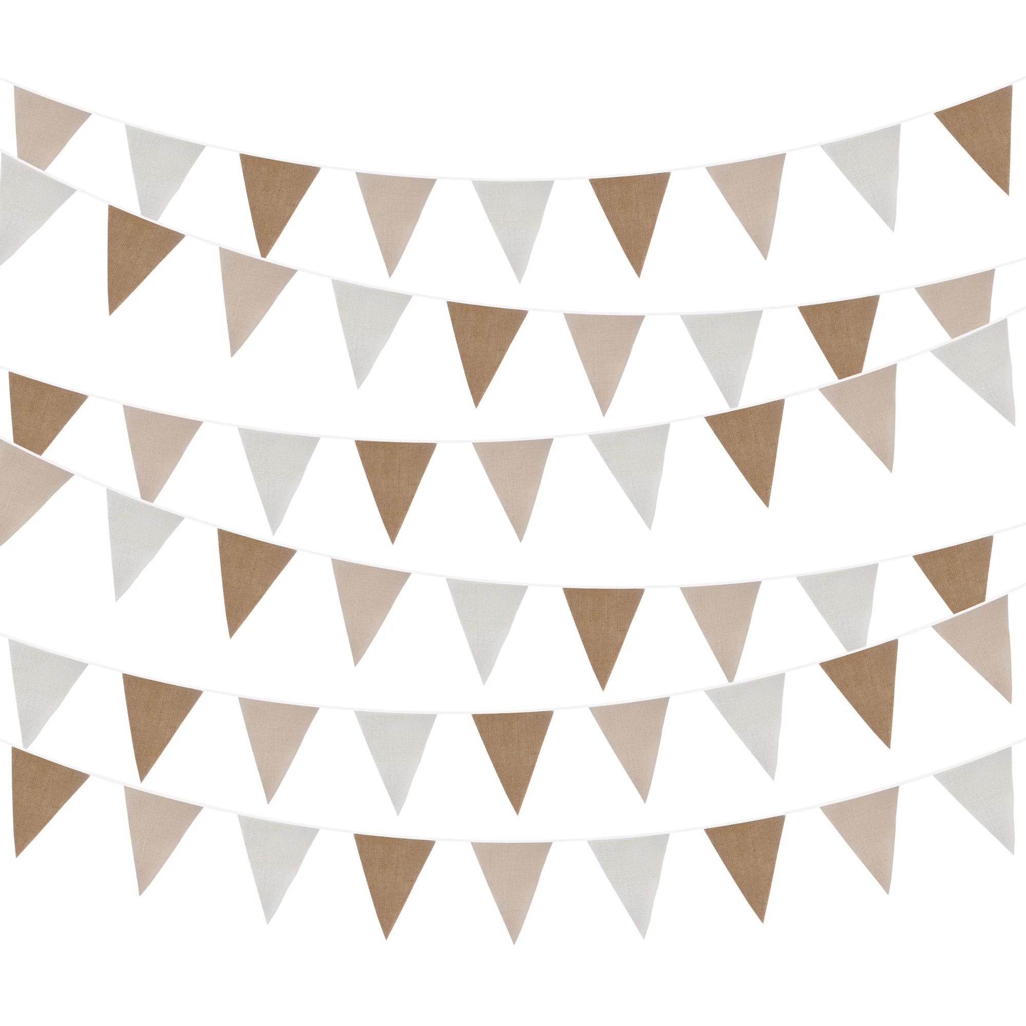 5M 16,4Ft 18 Wimpelketten aus Jute für Hochzeits- und Partydekoration, Vintage-Foto-Requisiten, Banner, Heim-, Babyparty- und Karnevalsgirlande – Detail 2
