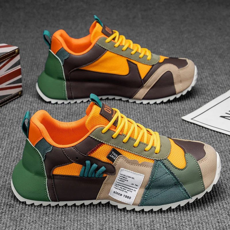 

YRZL 2025 New Skate Shoes Men Casual Sneakers Non Slip Comfortable Walking Shoes Men Breathable Gym Shoes for Men Outdoor Sport