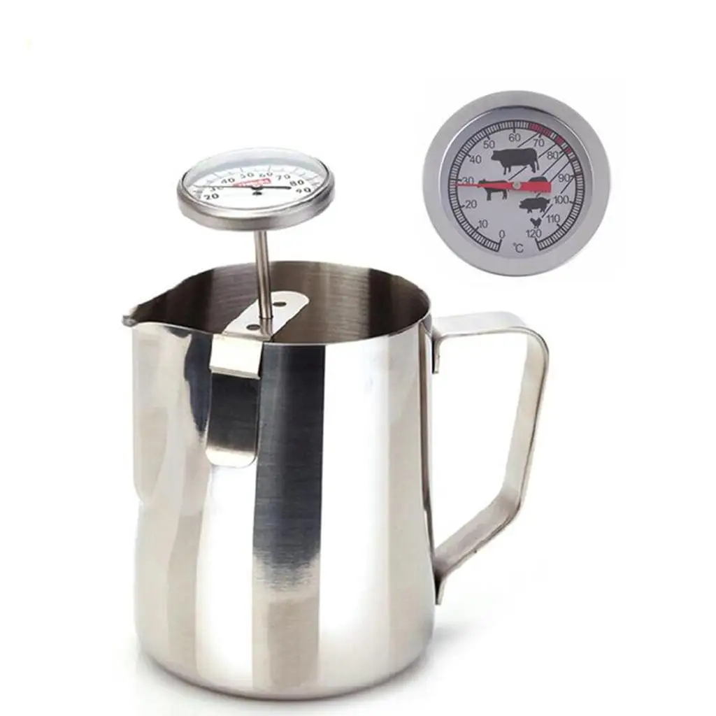 5 Inch Food Thermometer Stainless Steel Probe Kitchen Thermometer for Barbecue Milk Frothing and Oven Monitoring