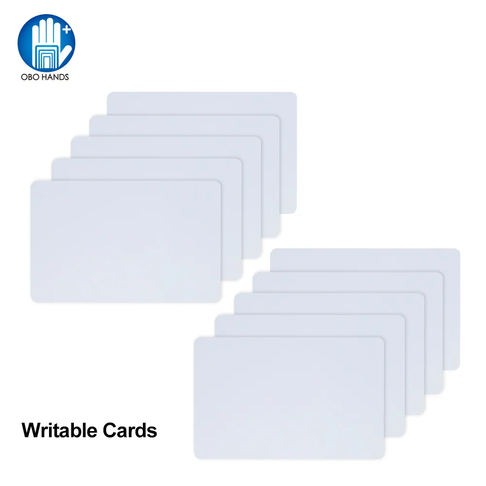 10PCS RFID Writable Key Cards EM4305 T5577 UID Chip 125KHz 13.56MHz Dual Frequency NFC 1k S50 Changeable Tag Keychain ID IC Card