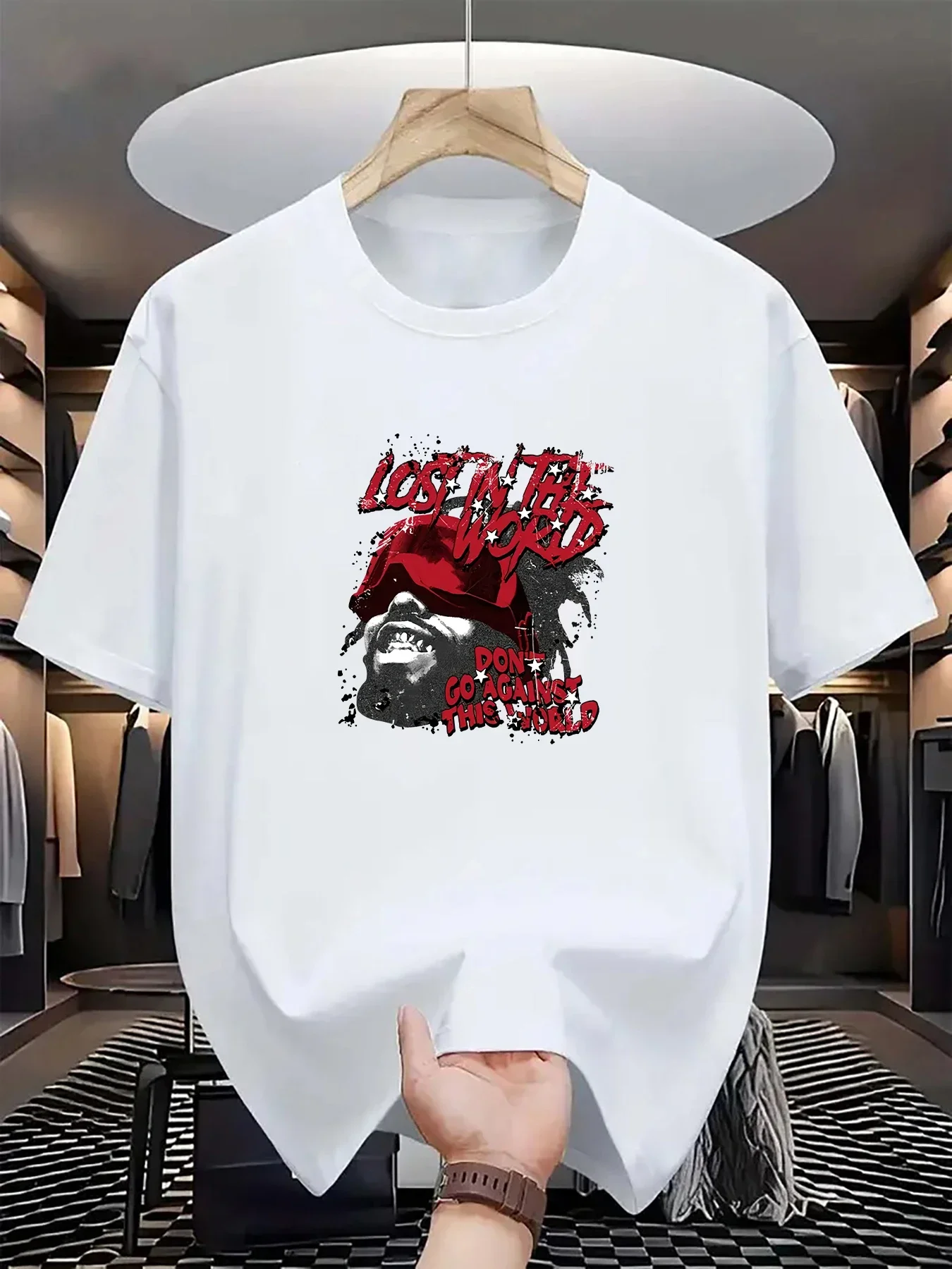 

New Style Dry Classic Slim-Fit Breathable Sports Casual Printed Short-Sleeve Men's T-Shirt College Vibe, Shopping