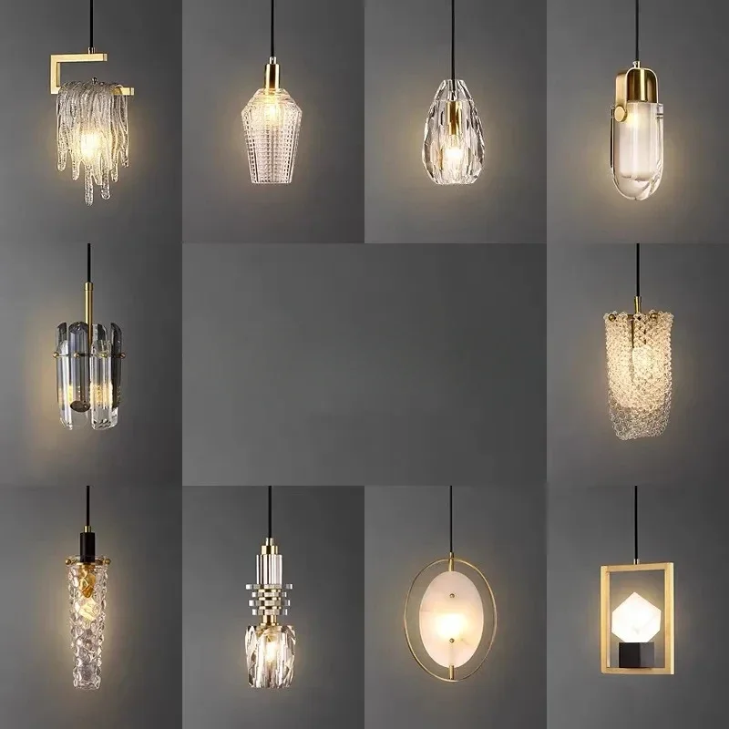 Modern LED Multiple Styles Ceiling Chandeliers Crystal Pendant Lights Living Room Bedside Bedroom Hanging Night Lamps Home Decor