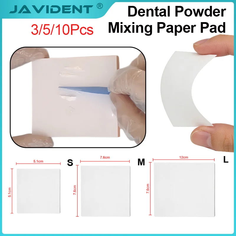 5/10Pcs Dental Mixing Paper for Dental Materials—Double-Sided PVC Film Thickened Waterproof Disposable Mixing Paper for Cement