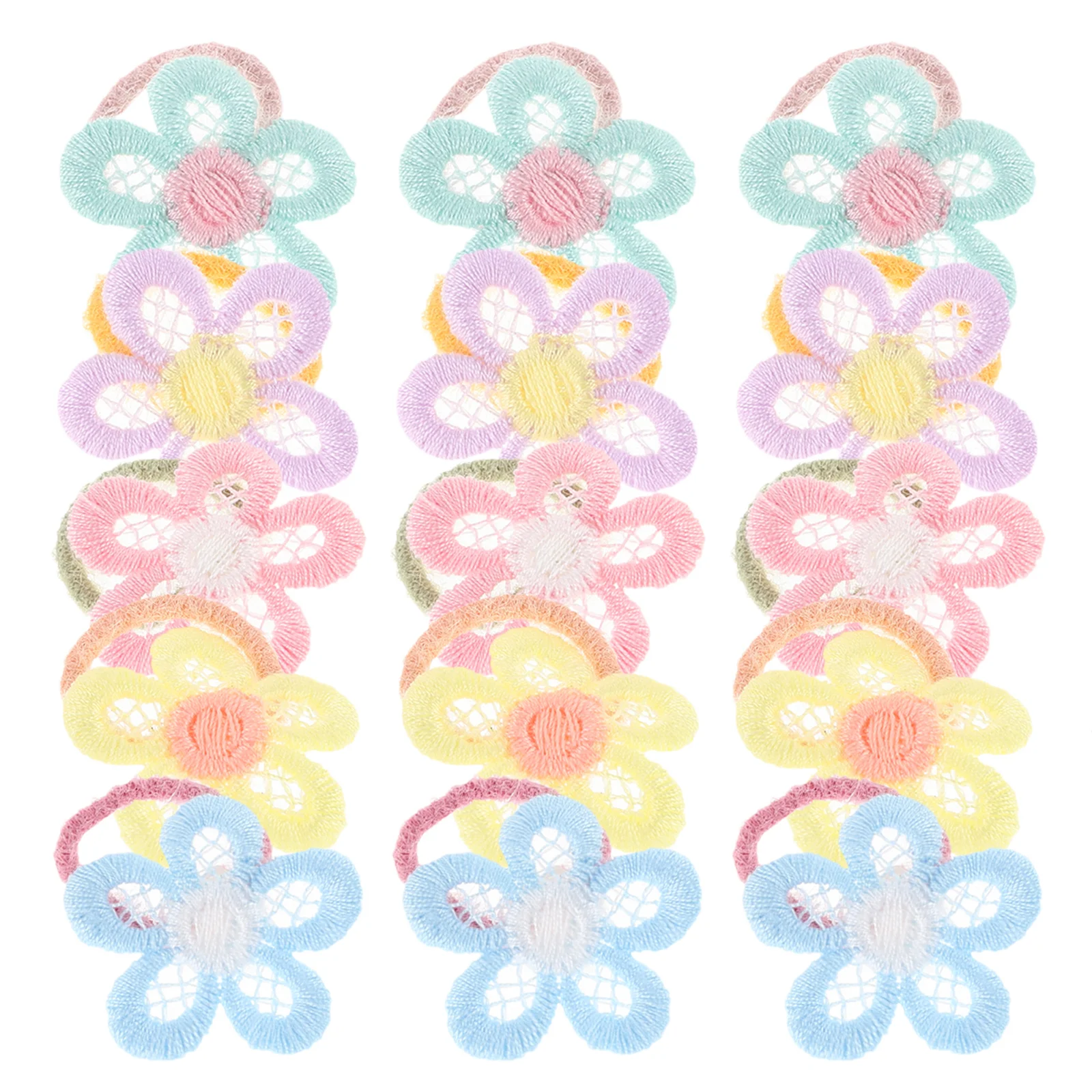 

30Pcs Baby Hair Ties Colorful Flower Design Soft Elastic Bands Gentle Hold Stretchy Accessories for Girls School Birthday