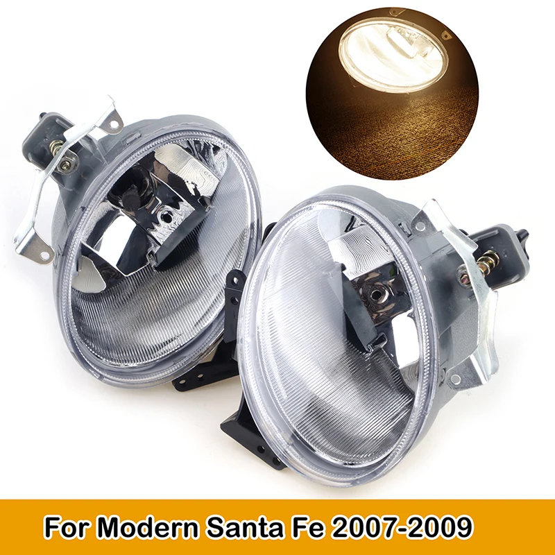 

Rhyming Fog Light Lamp Clear For Hyundai Santa Fe 2007 2008 2009 Fog Light Assembly Waterproof Exterior Accessory Replacement