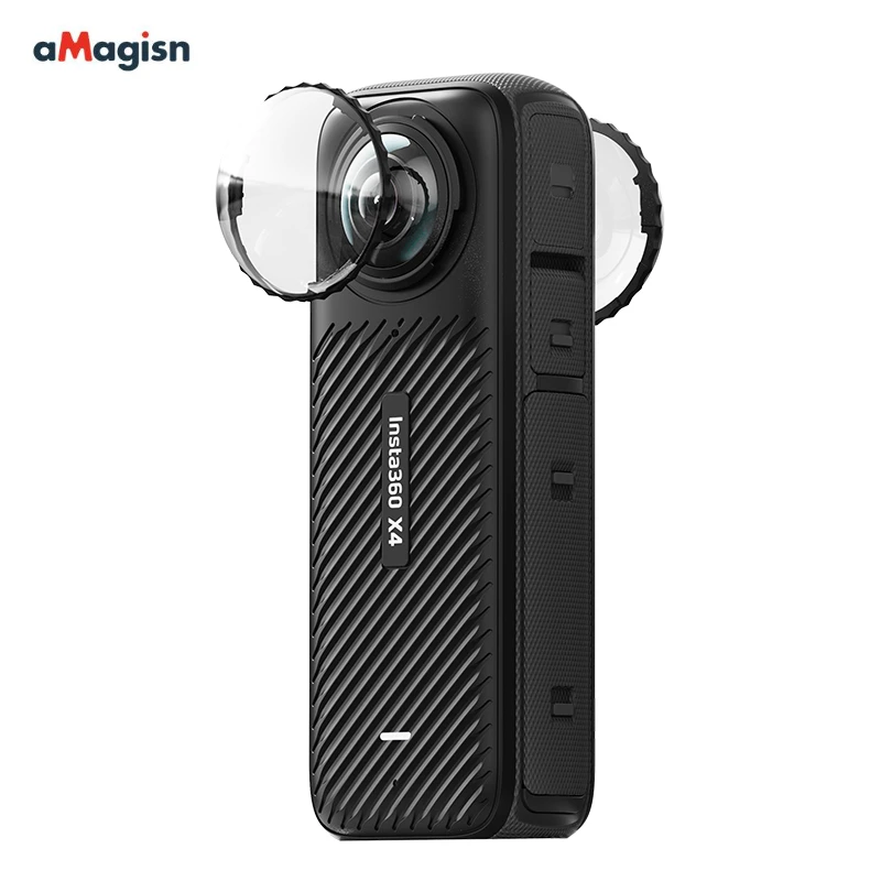 

aMagisn Glass Lens Guards for Insta360 X4 Accessories without Ripple No Black Edge Smooth Imaging Stitching Glass Lens Guards