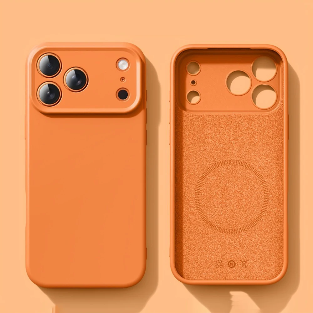 جديد السائل المغناطيسي سيليكون جراب هاتف آيفون 17 16 15 14 13 12 برو ماكس 16 زائد 17 برو 17 الهواء ل Magsafe لينة غطاء الوفير