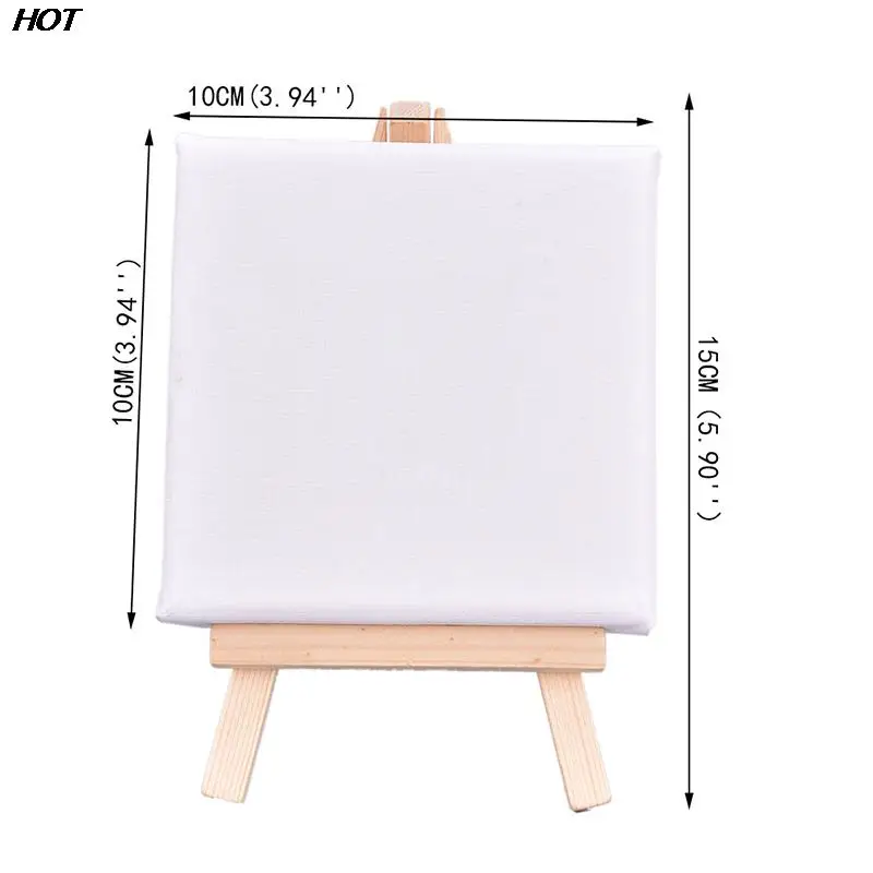 1 Set Mini Blank Canvas For Painting Acrylic Paint With Quality Easel Art Supplies For Painting Artist Stationery Kids Gifts