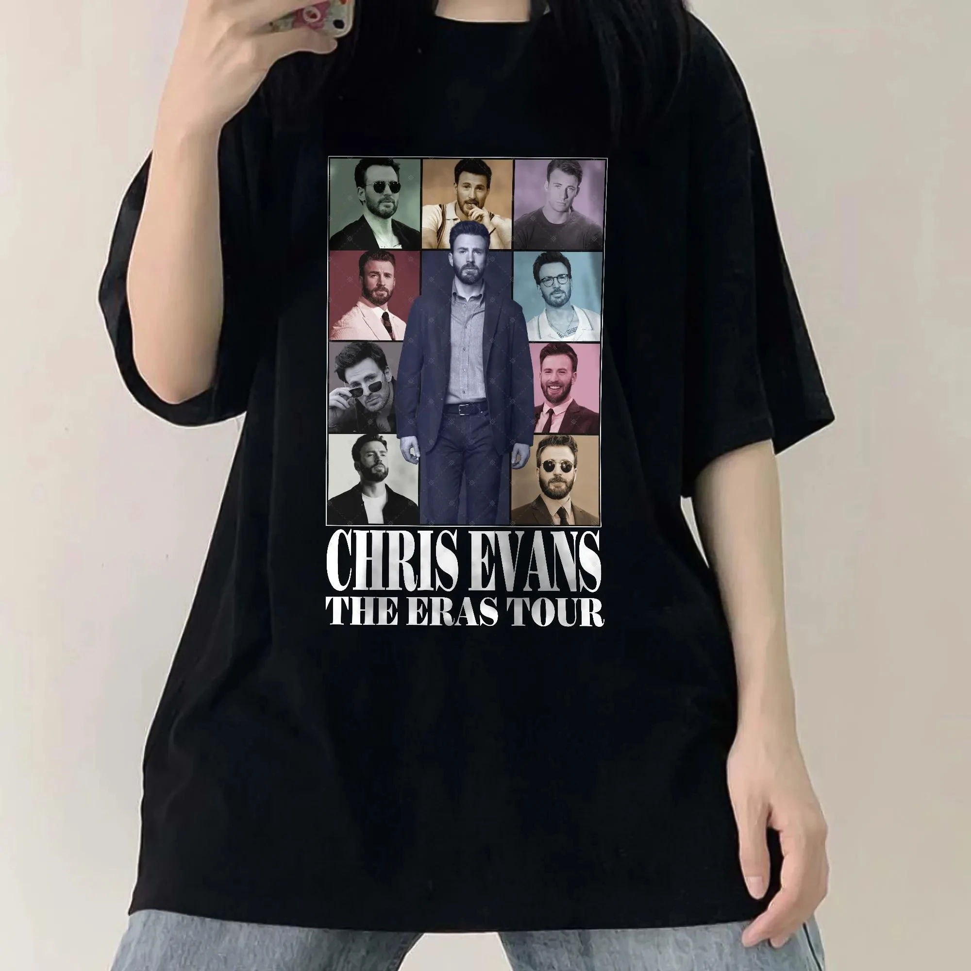 Vintage Chris Evans' Time 'Tour T-shirt, Second Edition, 90s Pirated T-shirt Y2K Style Vintage Chris Evans Fan T-shirt