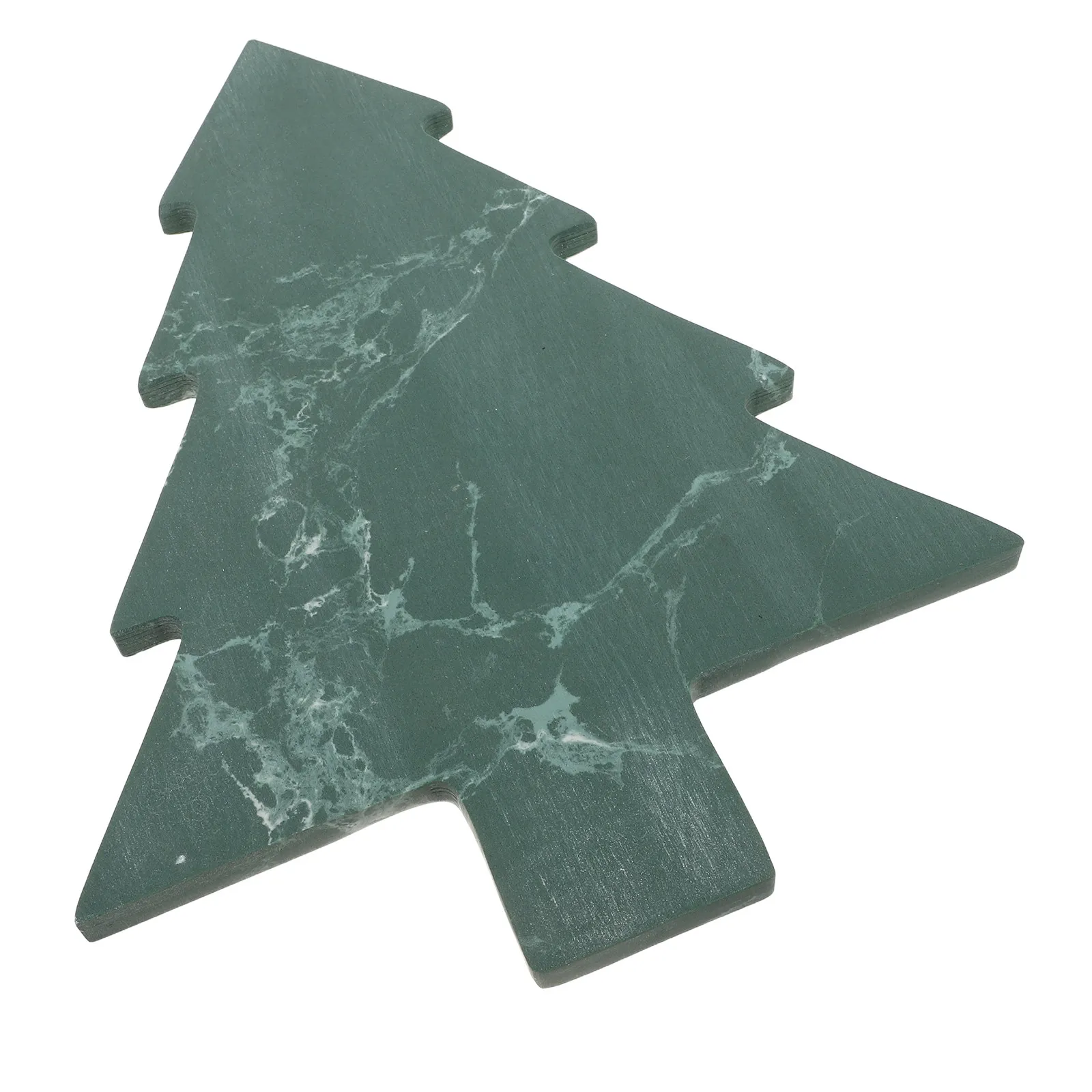 Christmas Tree Shape Marble Cutting Board Green Marble Cheese Board Holiday Serving Tray Charcuterie Cheese Platter