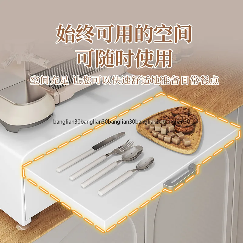 Shelf, Desktop Table, Water Cup, Tea Bag, Storage Box, Base, Drawer Type Dust Rack