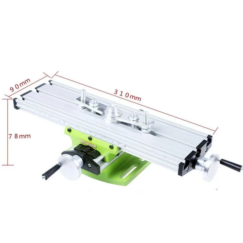 T Multi-Functional Worktable Bench Drill Vise Fixture Adjustment X and Y Coordinate Table for Milling Drilling Positioning Tool