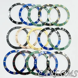 TOP 38mm Black Blue Gold Green Yellow Rose Gold Ceramic Bezel Insert For 40mm Mens Watches Replace Accessories Watch Bezel