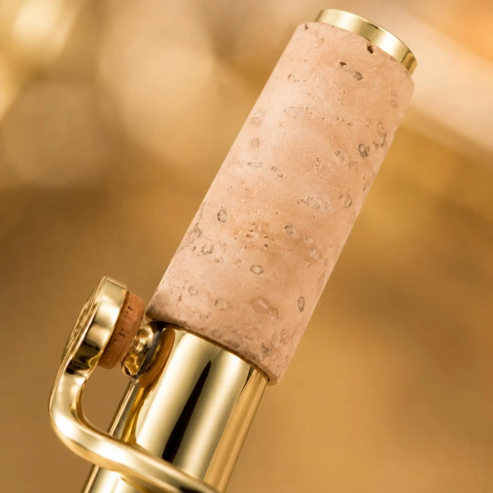Brass Saxophone Neck Gold Finish with Adjustment Screw Cork Sheets for Artist Student Repair Shop Performance Upgrade