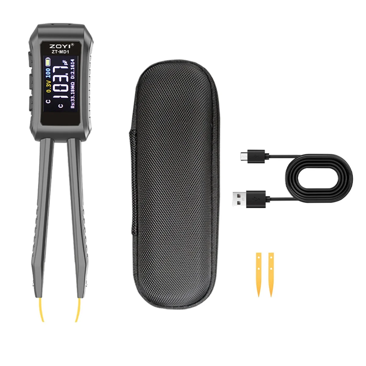 A88M ZOYI ZT-MD1 デジタルスマートピンセット LCR SMD ESR テスター抵抗容量インダクタンスダイオードテストデバッグ修復ツール