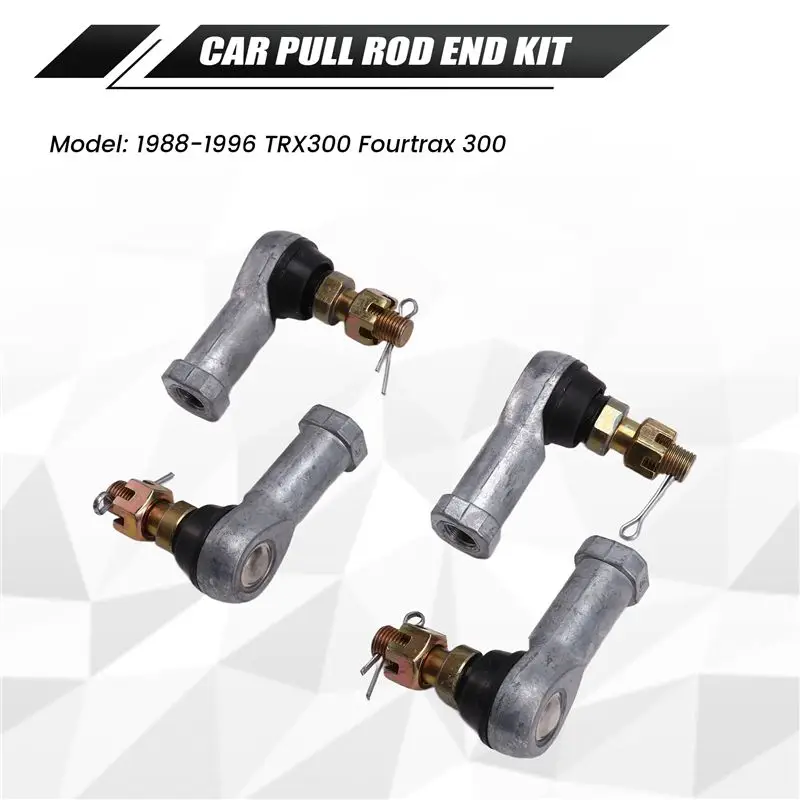 Efficientt-4 Pc Auto Tie Rod End Kit 53157-HC4-003 For Honda TRX200 TRX250 TRX300 TRX350 TRX400 TRX420 TRX450 TRX500 TRX520