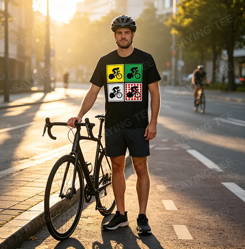 Paris Holiday France Tour Souvenir Radfahren Frankreich Paris Tour T-Shirt Y2k Racing Bike Lover Grafikkleidung Fahrrad ‌ Sport-T-Shirts – Detail 3