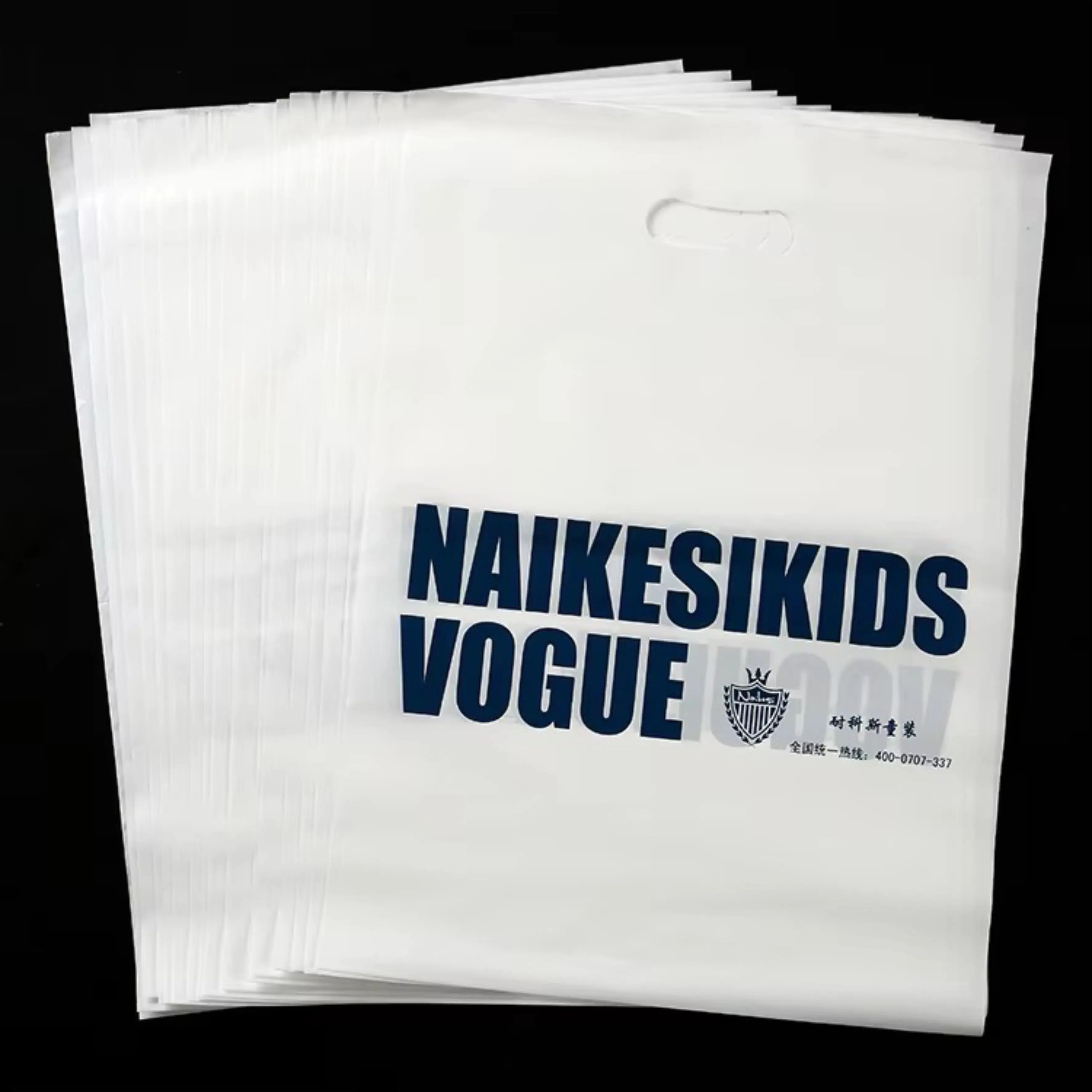 مصنع الجملة صديقة للبيئة حمل بوتيك أكياس التسوق البلاستيكية القابلة لإعادة الاستخدام البقالة مع الشعارات #3